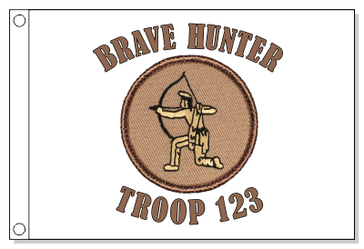 Brave Hunter Patrol Flag