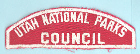 Utah National Parks Council Red and White Fine Twill