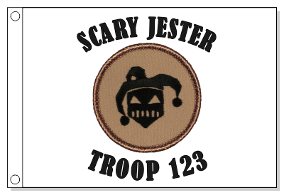 Scary Jester Patrol Flag