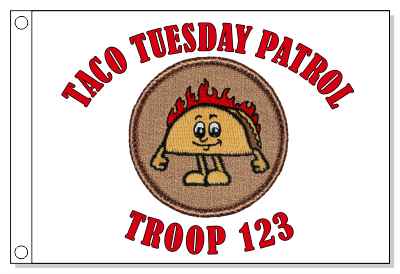 Spicy Taco Patrol Flag