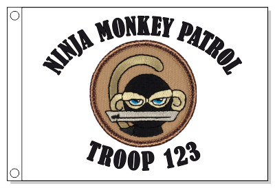 Ninja Monkey Patrol Flag