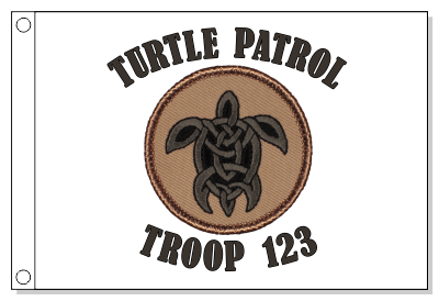 Gray Celtic Turtle Patrol Flag