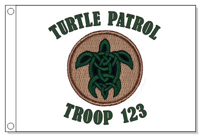 Green Celtic Turtle Patrol Flag