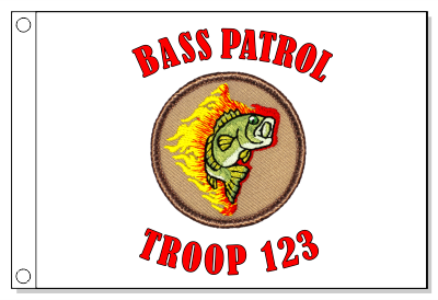 Flaming Bass Patrol Flag