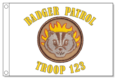 Flaming Badger Patrol Flag