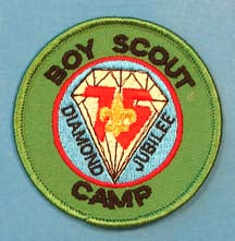 Boy Scout Camp Patch Plastic Back