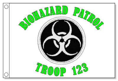 Biohazard Patrol Flag - Glow (Flag does not glow)