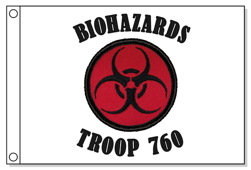 Retro Biohazard Patrol Flag