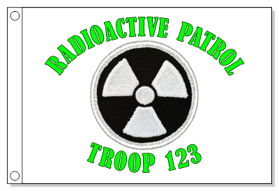 Nuclear/Radioactive Patrol Flag - Glow