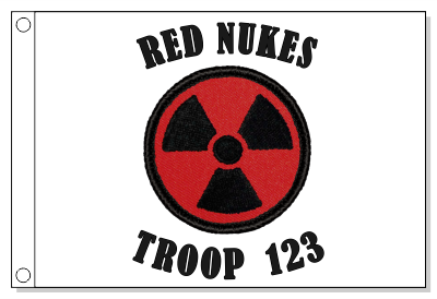 Retro Nuclear/Radioactive Patrol Flag