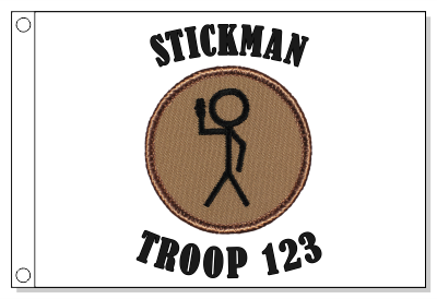 Scout Sign Stickman Patrol Flag
