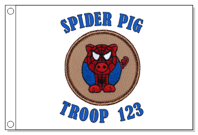 Spider Pig Costume Patrol Flag