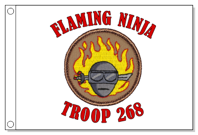 Flaming Ninja Patrol Flag