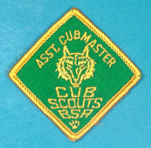 Assistant Cubmaster Patch 1960s w/Title Gauze Back