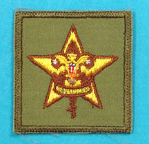 Star Rank Patch 1960s Smooth Twill Gum Back
