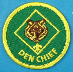 Den Chief Patch 1970s Clear Plastic Back