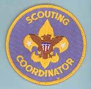 Scouting Coordinator Patch Medium Blue Background Gauze Back