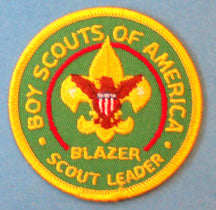 Blazer Scout Leader Patch 1970s Plastic Back