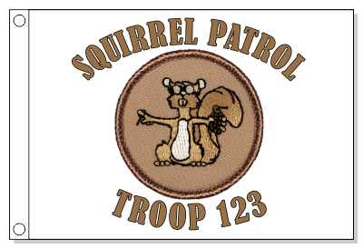 Exploding Squirrel Patrol Flag