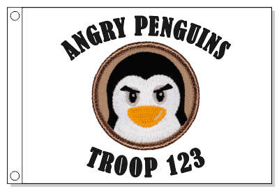 Angry Penguin Patrol Flag