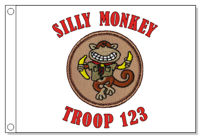 Silly Monkey w/Uniform Patrol Flag
