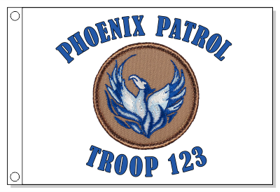 Blue Phoenix Patrol Flag