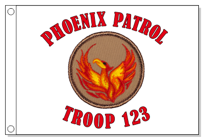 Red Phoenix Patrol Flag