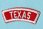 Texas Red and White State Strip