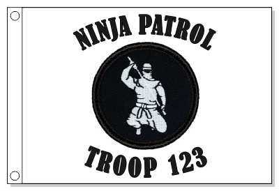 Ninja Silhouette Patrol Flag - Glow