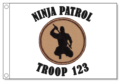 Ninja Silhouette Patrol Flag