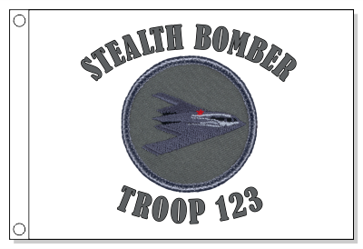 Stealth Bomber Patrol Flag - Gray