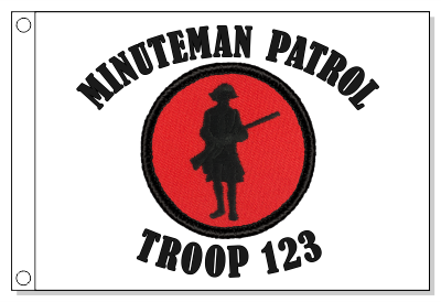 Retro Minuteman/Rifleman Patrol Flag