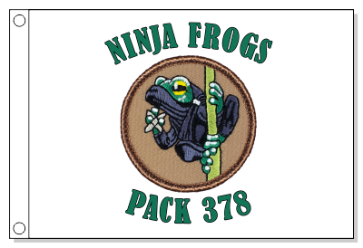 Ninja Frog Patrol Flag