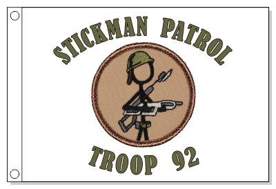 Stickman Marine Patrol Flag