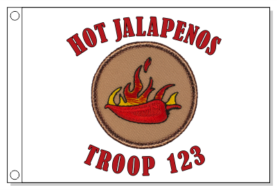 Flaming Jalapenos Patrol Flag - Red