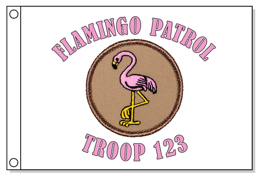 Pink Flamingo Patrol Flag