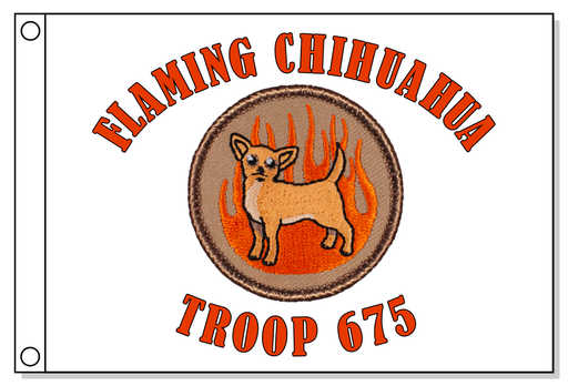 Flaming Chihuahua Patrol Flag