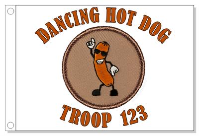 Dancing Hot Dog Patrol Flag
