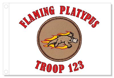 Flaming Platypus Patrol Flag