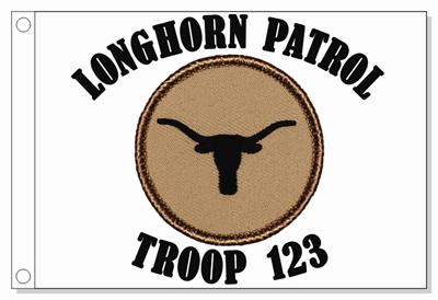 Longhorn Silhouette Patrol Flag
