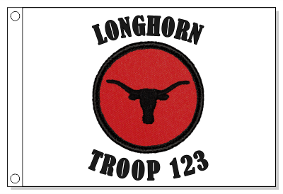 Retro Longhorn Silhouette Patrol Flag