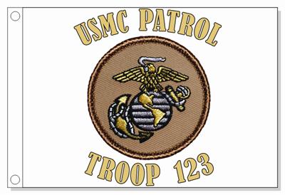 USMC Emblem Patrol Flag