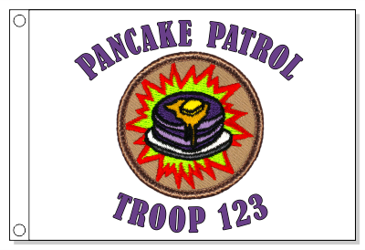 Pancake Patrol Flag - Purple
