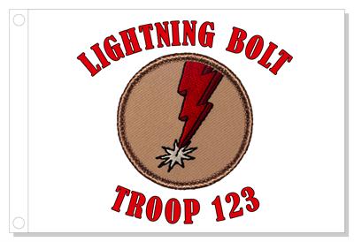 YELLOW Lightning Bolt Patrol Flag