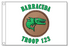 Barracuda Cartoon Patrol Flag - Green