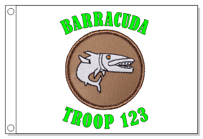 Barracuda Cartoon Flag - Glow (Flag does not glow)
