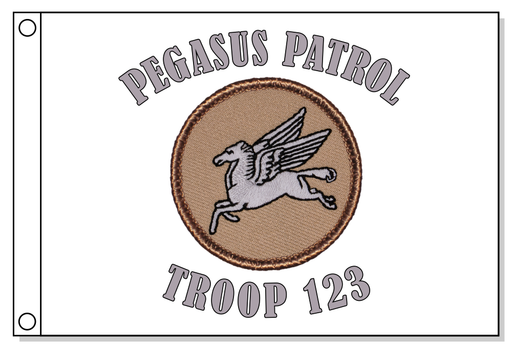 Silver Pegasus Patrol Flag