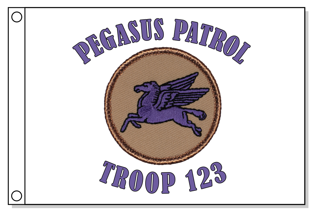 Purple Pegasus Patrol Flag