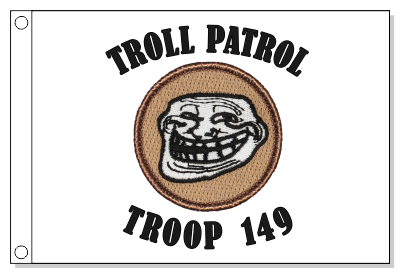 Troll Face Patrol Flag