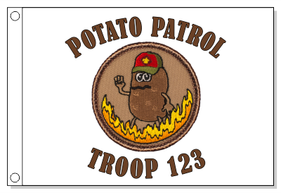 Flaming Potato Scout Patrol Flag